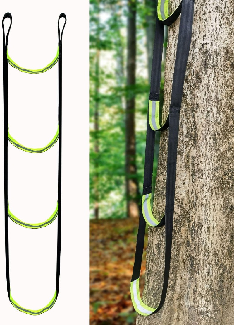 Tree Stand Ladder - 3-traps klimhulpstuk, boomstandaardtrappen, webbing jachtladders, lichtgewicht