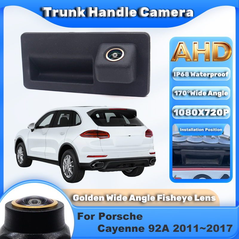 Trail Camera Infrared - AHD Gouden Kofferbakgreep Camera Voor Porsche