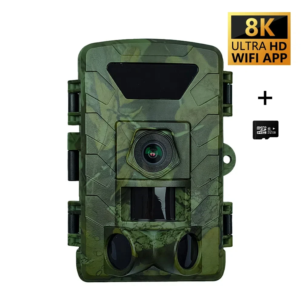 Trail Camera Infrared - PR803W 8K WiFi-trailcamera - IP66 waterdicht,