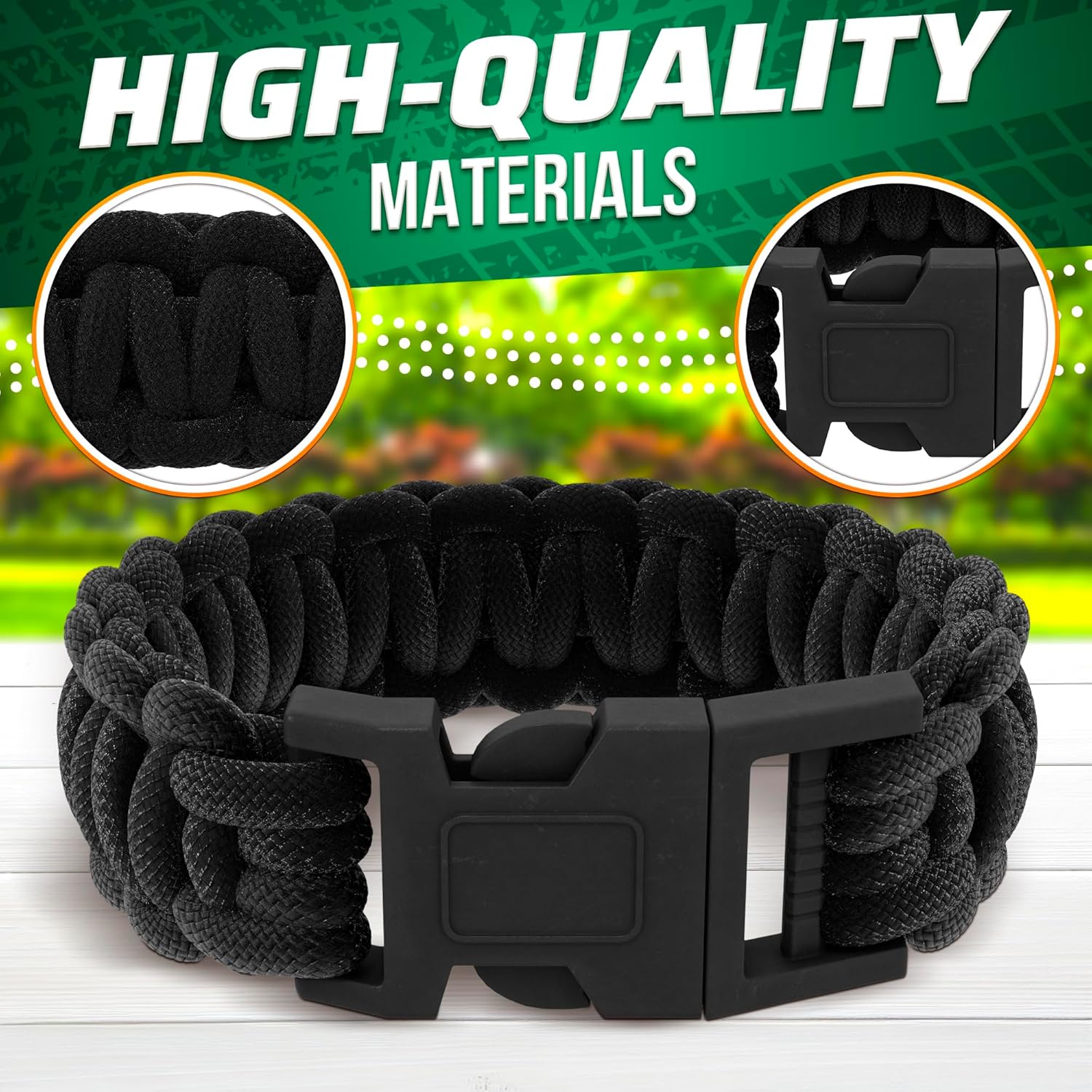 Paracord armbanden voor mannen - Paracord Survival Bracelet recensie en prijs
