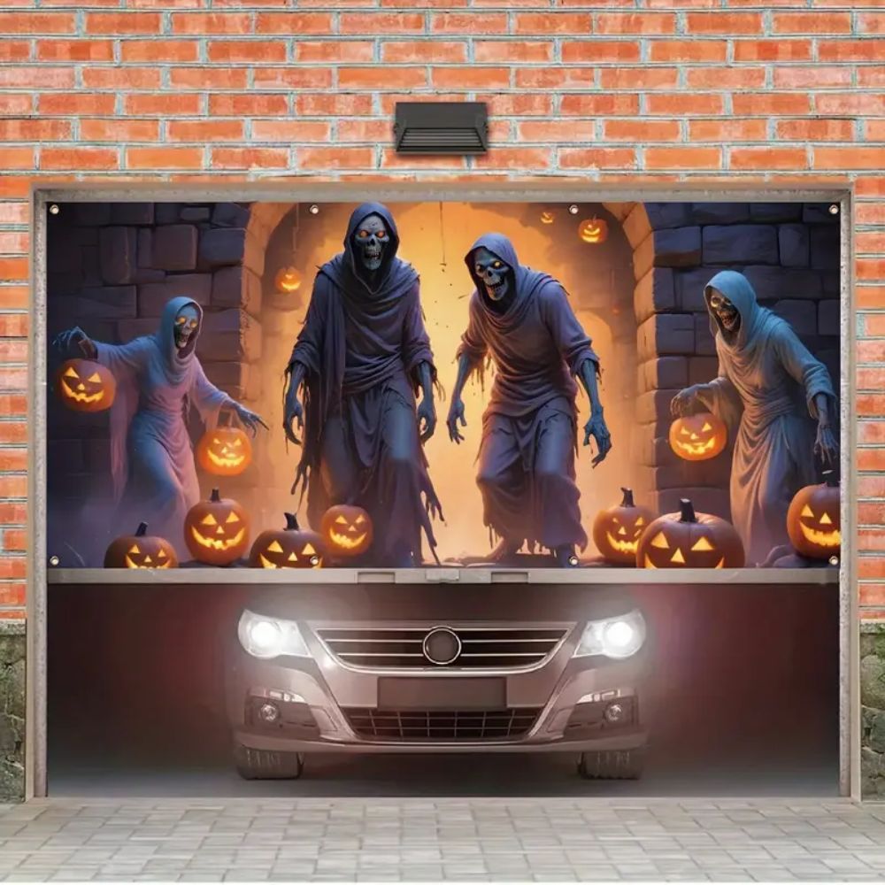 VIKAMA Halloween Garage Banner - Hunting Outdoor Background recensie en prijs