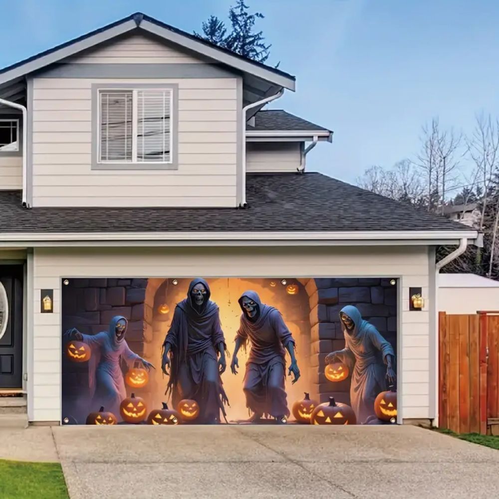 VIKAMA Halloween Garage Banner - Hunting Outdoor Background recensie en prijs