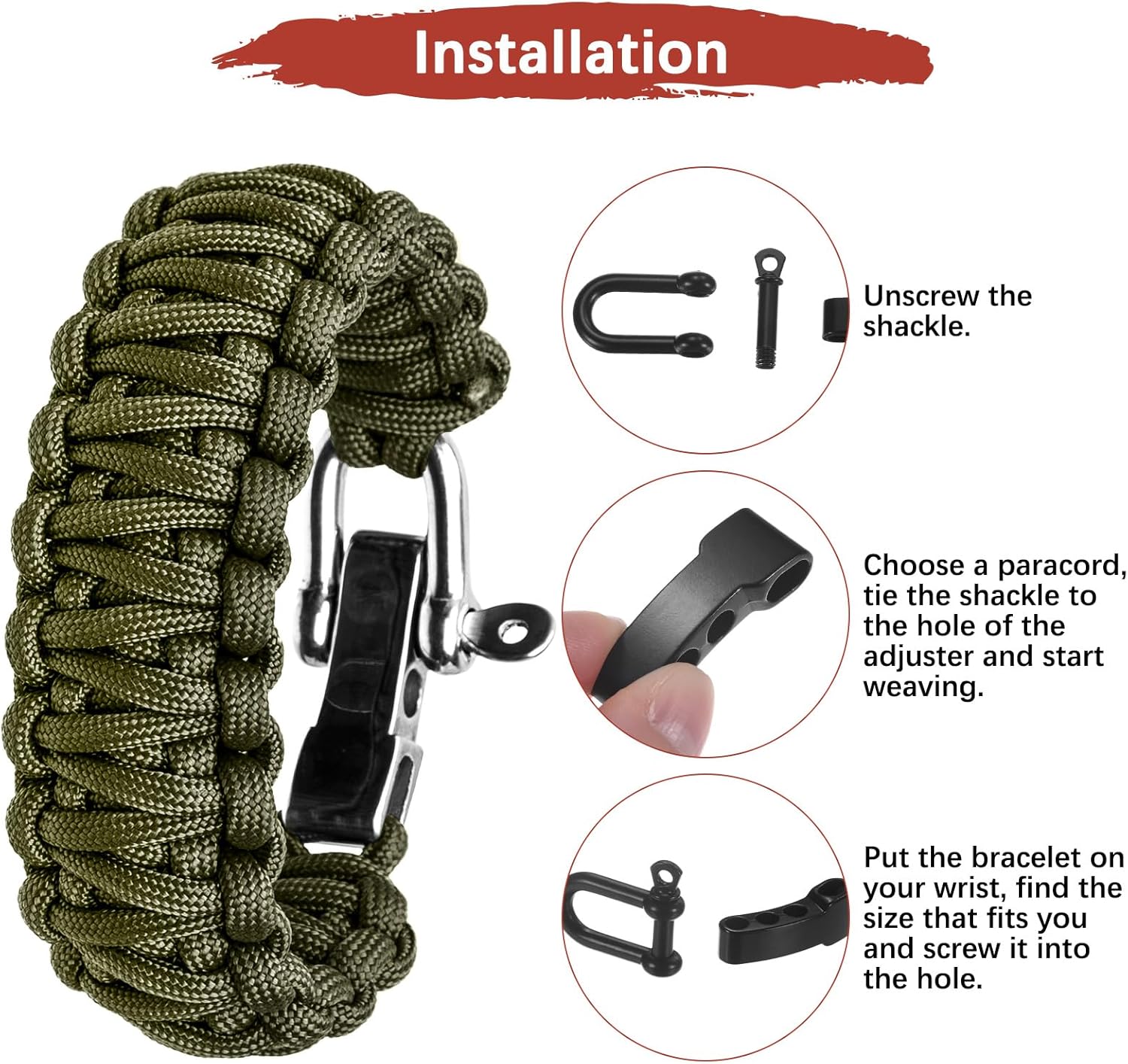 4/10 Stuks Paracord Armband Ge - Paracord Survival Bracelet recensie en prijs