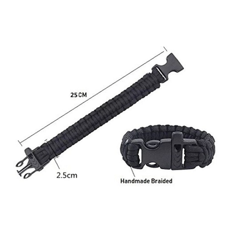 Fluitje paracord armband, zeve - Paracord Survival Bracelet recensie en prijs