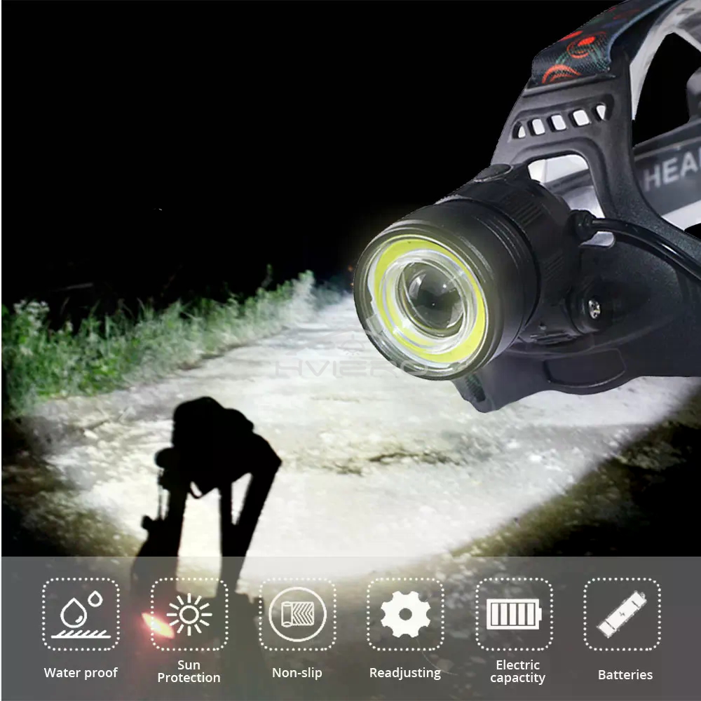 T6 Cob Zaklamp Zaklamp Hoofdli - Outdoor Hunting Fishing Jobs recensie en prijs